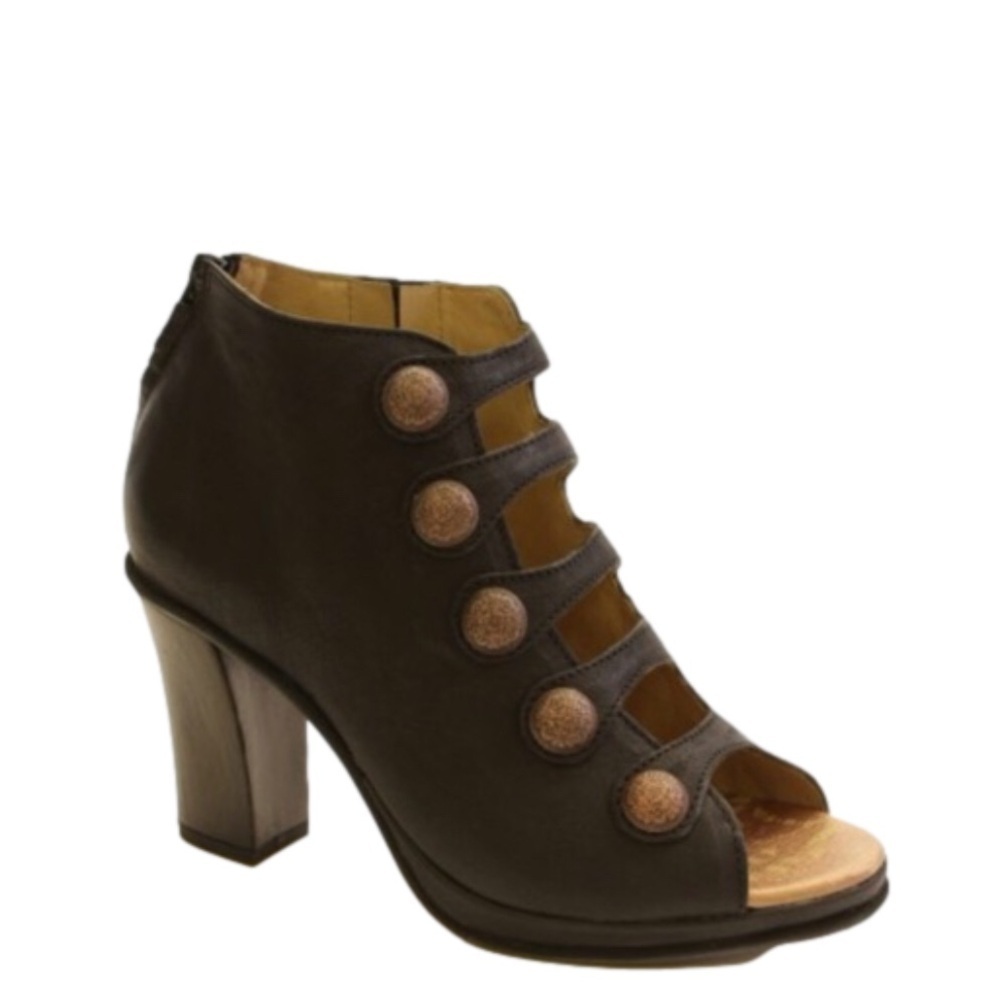 DKODE Miranda shoe bootie Size 38 7.5 Smokey grey brown dark taupe